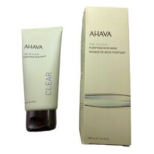 Ahava Time To Clear Purifying Mud Mask 100ml 3.4 fl oz Sensitive Skin Vegan NEW